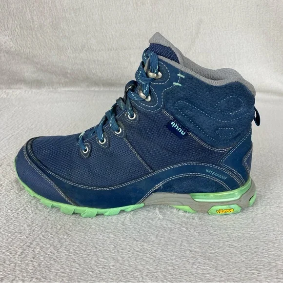 Ahnu X Teva Sugarpine II Women's Mid Hiking Boot 9 Blue Waterproof Air Vibram - Picture 2 of 10